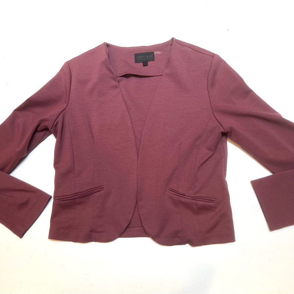 Chic Burgundy  Blazer by Mosaic & Co
